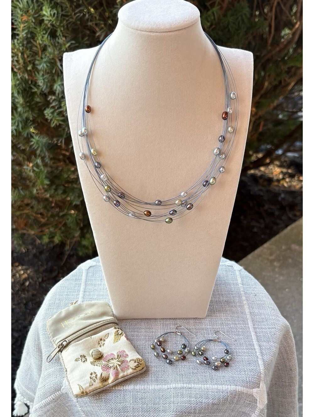 Honora Cultured Freshwater Pearl Multi Strand Necklace & Dangle Earrings Set